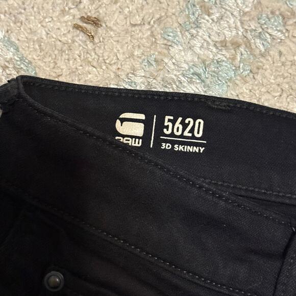 G Star Raw 5620 3D Skinny Black Jeans Size 32x31 Streetwear - Picture 6 of 7